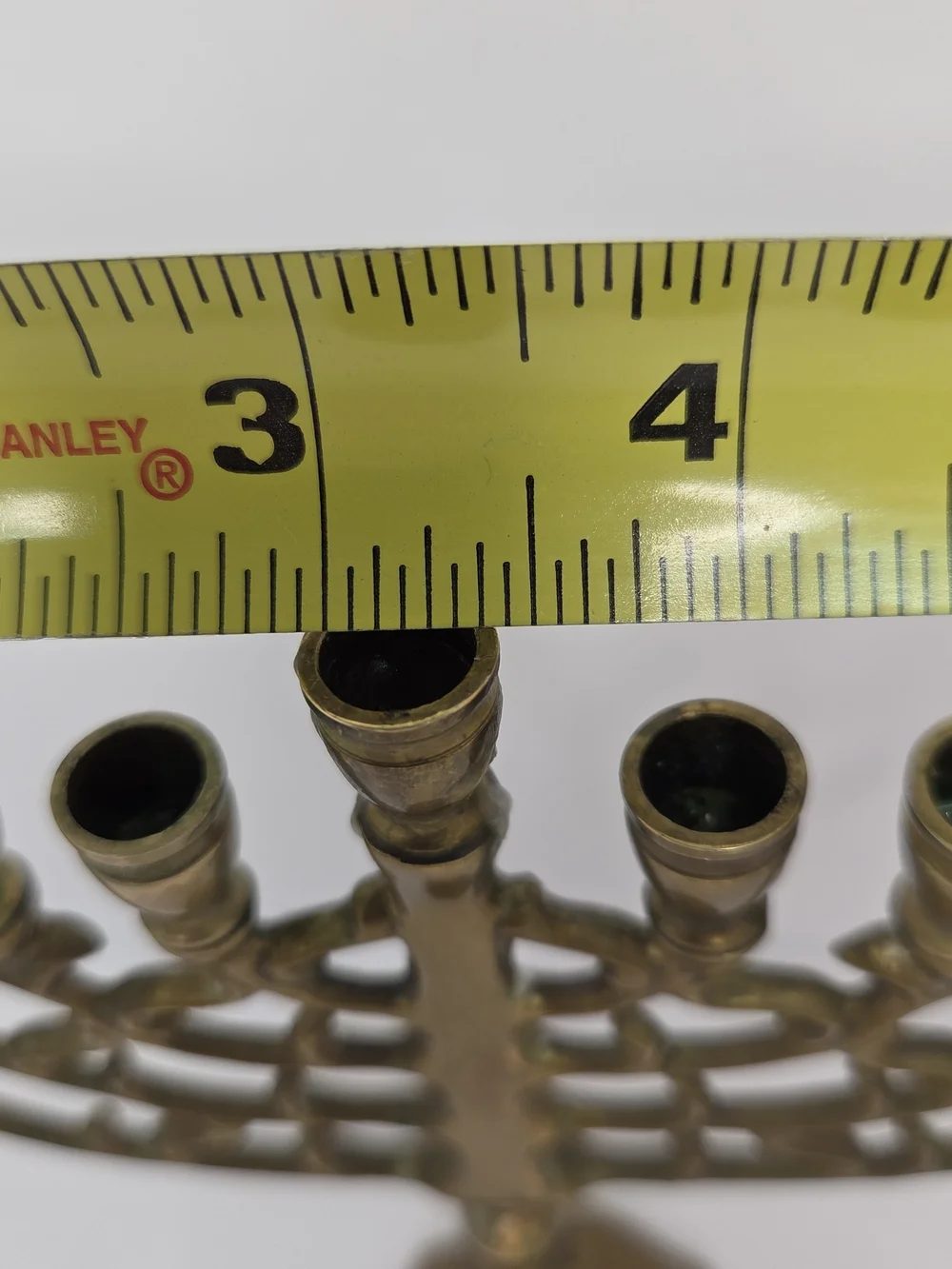 Vintage Brass Menorah Candelabra - Gold Finish
